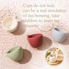 Enchanting Wooden Tea Party Set - Silicone Teapot, Cups & Carrying Scoop - Perfect for Little Girls' Tea Party & Kitchen Play - Toddler Gift view 3