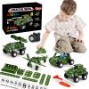 BESTYMXY Model Building Kits, Metal Military Toys Model Kit, 4 in1 Building Sets for Boys Age 8-12, Military Vehicles & Aircraft STEM Building Toys Metal Model view 1
