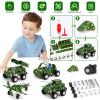 BESTYMXY Model Building Kits, Metal Military Toys Model Kit, 4 in1 Building Sets for Boys Age 8-12, Military Vehicles & Aircraft STEM Building Toys Metal Model view 3
