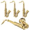 4 Pcs Big Saxophone Mold Gold Decor Mini Saxophone Kids Toy Instruments Model for DIY Crafting DIY Crafts Models Music Trumpet Child Decorate Plastic view 1