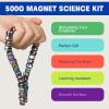 500g Magnetic Stones Rock Fidget Toys for Adults, Magnetic Game, Smooth Ferrite Putty Stones Replacement Magnet with Fiber Case for Ferrite Putty, Desk Toy Magnet for Whiteboard Office Kitchen view 2