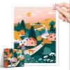 PieceRelax Plastic Jigsaw Puzzles for Adults 1000 Pieces Bea Muller - Sunset Walk in The Town Most Satisfying Table Games and Gifts No Puzzle Mat Required [H3497] view 1