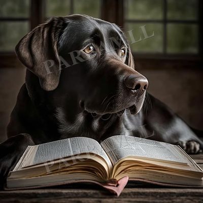 1000 Piece Adult Puzzle, Labrador Reading a Book, Puzzle Educational Gift, Room Decor or Cafe Decor Exercise Willpower Relaxation or Gifts for Friends