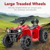 Best Choice Products 12V Kids Ride-On Electric ATV, 4-Wheeler Quad Car Toy w/Bluetooth Audio, 2.4mph Max Speed, Treaded Tires, LED Headlights, Radio - Red view 2