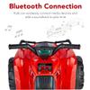 Best Choice Products 12V Kids Ride-On Electric ATV, 4-Wheeler Quad Car Toy w/Bluetooth Audio, 2.4mph Max Speed, Treaded Tires, LED Headlights, Radio - Red view 3