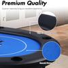 DC DICLASSE Poker Table Foldable, Card Table with Cup Holder, Casino Leisure Table Top Texas Hold 'Em Poker Table for Blackjack Board Game, Blue Speed Felt, Texas Holdem Poker view 3