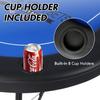 DC DICLASSE Poker Table Foldable, Card Table with Cup Holder, Casino Leisure Table Top Texas Hold 'Em Poker Table for Blackjack Board Game, Blue Speed Felt, Texas Holdem Poker view 4