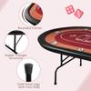 DC DICLASSE 91" Poker Table Foldable, Extra Large 10 Players Casino Table Texas Holdem Poker Table w/10 Cup Holders & Padded Rails, for Texas Casino Leisure Game Blackjack Board Game view 3