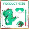 Hollowfly 20 Inches Large Piata for Birthday Party with a Blindfold and Bat Piata Birthday Party Decorations for Kids Anniversary Game Supplies(Dinosaur) view 2