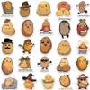 100 Pcs Potato Stickers Waterproof PVC Christmas Potato Party Supplies Cute Stickers for Bike Motorcycle Skateboard Luggage view 3