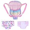 BABESIDE Baby Doll Accessories, Doll Carrier with 2 Doll Diapers  Baby Dolls Accessories Set for 12-15 Inch Dolls, Pretend Play Gift for Girls view 1