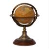 12" Brass Armillary Globe With Wooden Base, Vintage Look Nautical Brass Armillary Sphere Globe. view 1