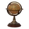 12" Brass Armillary Globe With Wooden Base, Vintage Look Nautical Brass Armillary Sphere Globe. view 2