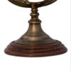 12" Brass Armillary Globe With Wooden Base, Vintage Look Nautical Brass Armillary Sphere Globe. view 3