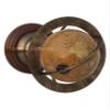 12" Brass Armillary Globe With Wooden Base, Vintage Look Nautical Brass Armillary Sphere Globe. view 4