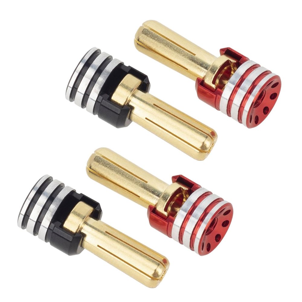 kowaku Male Connector Adapter RC Banana Connector Aluminum Alloy Banana Plug for 1:10 Scale Electric Motor Vehicles DIY Accessories, 5mm