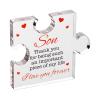 Ayammahic Engraved Puzzle, Engraved Acrylic Block Puzzle, Engraved Plaques Desk Decorations for Families and Friends with A Quote Thank You for Being Such an Important Piece of My Life view 1