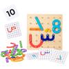 Auvewilo Wooden Arabic Letters Construction Pegboard, Educational Toy for Alphabet and Number Early Learning,Fine Motor Skill Exercise view 1