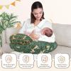 AMASKY Nursing Pillow for Breastfeeding, Animal Patterns Removable Cotton Cover, Support for Mom and Baby, Plus Size Ergonomic Design Breastfeeding Pillows, Machine Washable, Green, Pallet of Product view 3