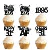 18pcs Black Glitter Dessert Cupcake Pick for Straight Outta 1995 Legend Since 1995 Theme Decor Supplies Men Happy 31st Birthday Party Decoration