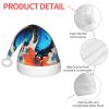 berbo Festive Fluffy Santa Hat for Kids - Soft and Warm Christmas Accessory for Boys and Girls (4-12 Years) Blue Butterfly view 4