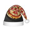 berbo Festive Fluffy Santa Hat for Kids - Soft and Warm Christmas Accessory for Boys and Girls (4-12 Years) Large Pizza view 1