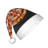 berbo Festive Fluffy Santa Hat for Kids - Soft and Warm Christmas Accessory for Boys and Girls (4-12 Years) Large Pizza view 2