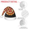 berbo Festive Fluffy Santa Hat for Kids - Soft and Warm Christmas Accessory for Boys and Girls (4-12 Years) Large Pizza view 4