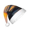 berbo Festive Fluffy Santa Hat for Kids - Soft and Warm Christmas Accessory for Boys and Girls (4-12 Years) sunset dolphins view 2