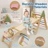 Foldable Pikler Triangle Climbing Set Wooden 7 in 1 Montessori Climber Toys for Toddlers 1-3 Baby Jungle Gym Indoor Slide Playground with Ramp & Arch & Ladder Large Kids Activity Center Boy/ Girl Gift view 4