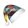 berbo - Festive Santa Hat for Kids, Soft Warm Christmas Accessory for Boys and Girls (4-12 Years) Parrots in the Tree view 2