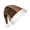 berbo Festive Fluffy Santa Hat for Kids - Soft and Warm Christmas Accessory for Boys and Girls (4-12 Years) Red Wine Cellar view 2