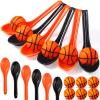 PullCrease 12 Pack Basketball Theme Birthday Party Game Ball and Spoon Relay Race Toy Set for Kids Adults Field Day Egg Spoon and Race Game for Sports Party Indoor Outdoor School Supplies(Orange) view 1