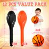 PullCrease 12 Pack Basketball Theme Birthday Party Game Ball and Spoon Relay Race Toy Set for Kids Adults Field Day Egg Spoon and Race Game for Sports Party Indoor Outdoor School Supplies(Orange) view 2