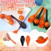 PullCrease 12 Pack Basketball Theme Birthday Party Game Ball and Spoon Relay Race Toy Set for Kids Adults Field Day Egg Spoon and Race Game for Sports Party Indoor Outdoor School Supplies(Orange) view 3