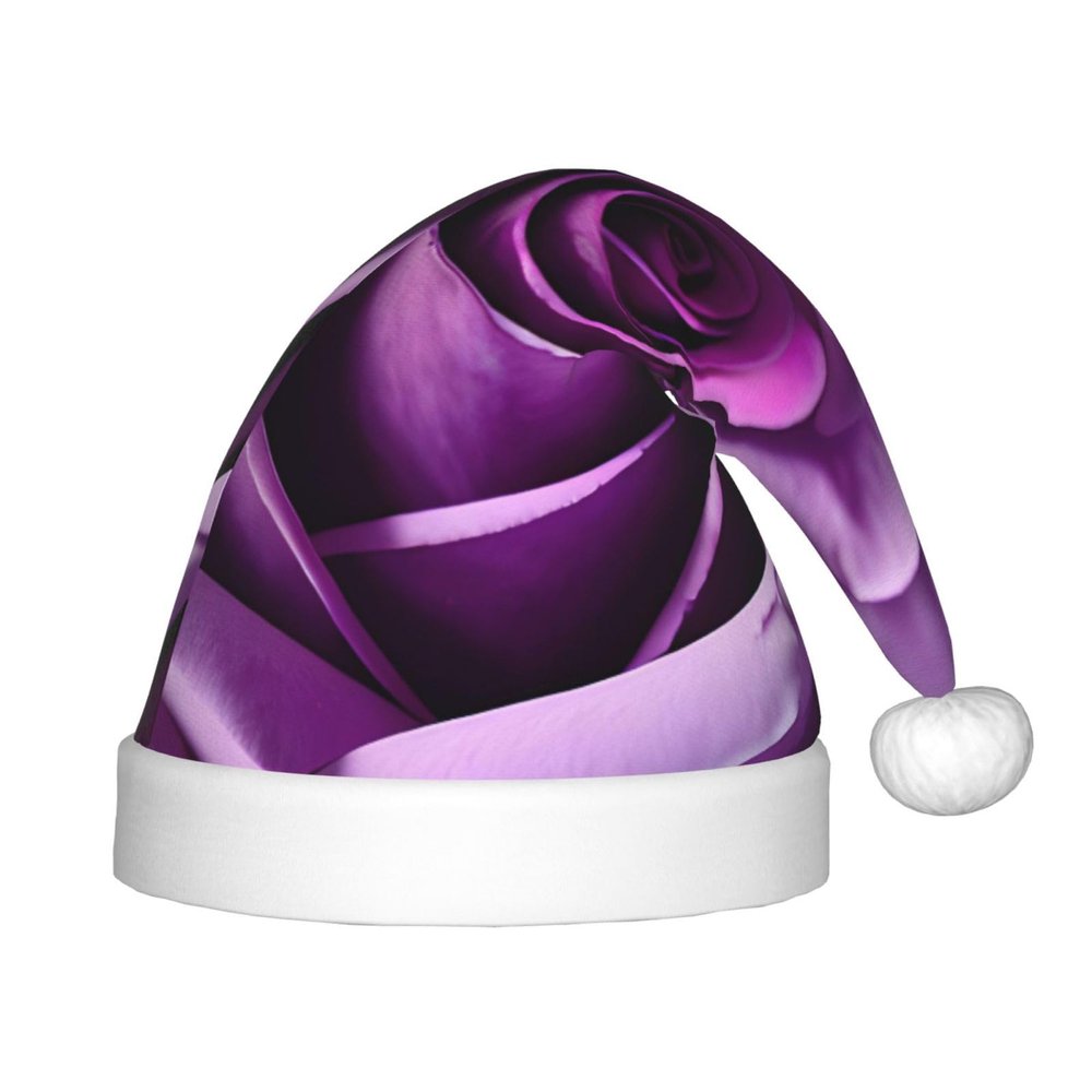 berbo Festive Fluffy Santa Hat for Kids - Soft and Warm Christmas Accessory for Boys and Girls (4-12 Years) Purple Rose