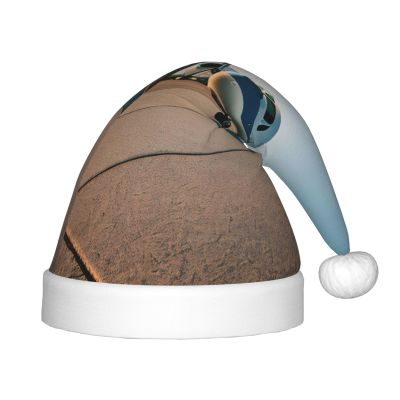 berbo Festive Fluffy Santa Hat for Kids - Soft and Warm Christmas Accessory for Boys and Girls (4-12 Years) Airplane