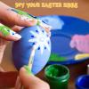 Menkxi 48 Pcs Plastic Easter Eggs with Clear Egg Cartons for Crafts DIY Fake Eggs White Plastic Eggs Paintable Easter Eggs Paint Your Own Eggs for Kids Adults Easter Gift, 8 Piece Per Carton view 4