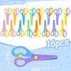 LOVESTOWN Kids Safety Scissors, 16 PCS Blunt Tip Toddler Scissors for Preschool Training, Anti-Pinch Design, Child Hand-Eye Coordination Development, Playdough Cutting Tools & Craft Activities view 2