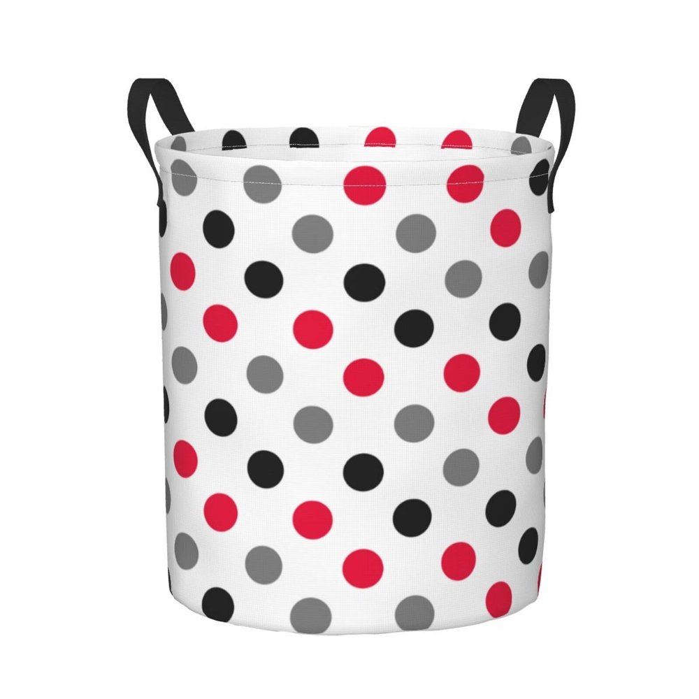 Foruidea Polka Dot Pattern Laundry Basket,Laundry Hamper,Collapsible Storage Bin, Oxford Fabric Clothes Baskets,Nursery Hamper For Home,Office,Dorm,Gift Basket
