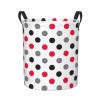 Foruidea Polka Dot Pattern Laundry Basket,Laundry Hamper,Collapsible Storage Bin, Oxford Fabric Clothes Baskets,Nursery Hamper For Home,Office,Dorm,Gift Basket view 1