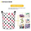 Foruidea Polka Dot Pattern Laundry Basket,Laundry Hamper,Collapsible Storage Bin, Oxford Fabric Clothes Baskets,Nursery Hamper For Home,Office,Dorm,Gift Basket view 3