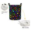 Foruidea Rainbow On Black Laundry Basket,Laundry Hamper,Collapsible Storage Bin, Oxford Fabric Clothes Baskets,Nursery Hamper For Home,Office,Dorm,Gift Basket view 2