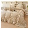 ADovz Ruffled Ruffle Velvet Fleece Warm Winter Girls Bedding Set Sheet Style Duvet Cover Set,Bed Sheets view 3