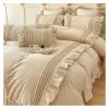 ADovz Ruffled Ruffle Velvet Fleece Warm Winter Girls Bedding Set Sheet Style Duvet Cover Set,Bed Sheets view 4
