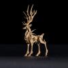 Metalkitor 3D Metal Puzzles for Adults, Christmas Elk Model Kit - Executive Desk Ornament - Steampunk DIY Crafts - Assembly Brain Teaser - Perfect Room Decor, 200+ PCS(Gold) view 2