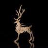 Metalkitor 3D Metal Puzzles for Adults, Christmas Elk Model Kit - Executive Desk Ornament - Steampunk DIY Crafts - Assembly Brain Teaser - Perfect Room Decor, 200+ PCS(Gold) view 4