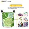 Foruidea Banana Leaf Laundry Basket,Laundry Hamper,Collapsible Storage Bin, Oxford Fabric Clothes Baskets,Nursery Hamper For Home,Office,Dorm,Gift Basket view 3
