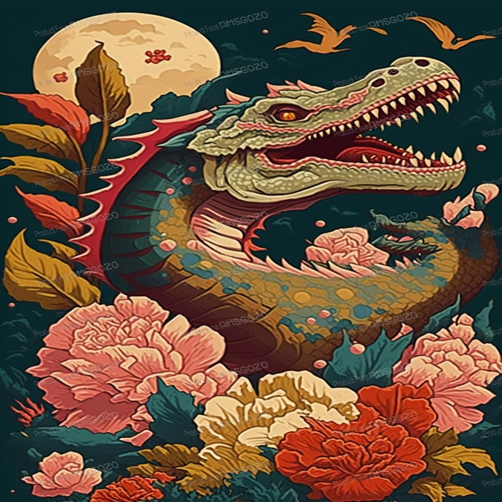 1000 Piece Chinese Jigsaw Puzzle for Kids Adults, Vintage Flower Dragon Wooden Puzzles - Family Puzzles with A Fun Twist - Improving Patience - Gifts Puzzles for Kids 20 X 30 Inch
