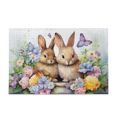 Happy Easter Bunny Rabbit Jigsaw Puzzles 500 Pieces Games Educational Gift Home Decor for Adults S0400672